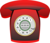Red Rotary Telephone Clip Art