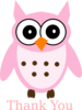 Pink Owl Clip Art