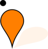 Orange Google Maps Pin Clip Art