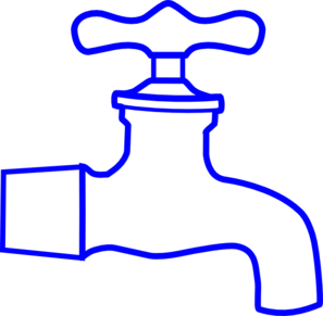 Blue Faucet Clip Art