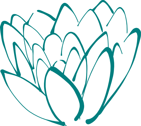 Teal Lotus Clip Art at Clker.com - vector clip art online, royalty free