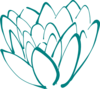 Teal Lotus Clip Art