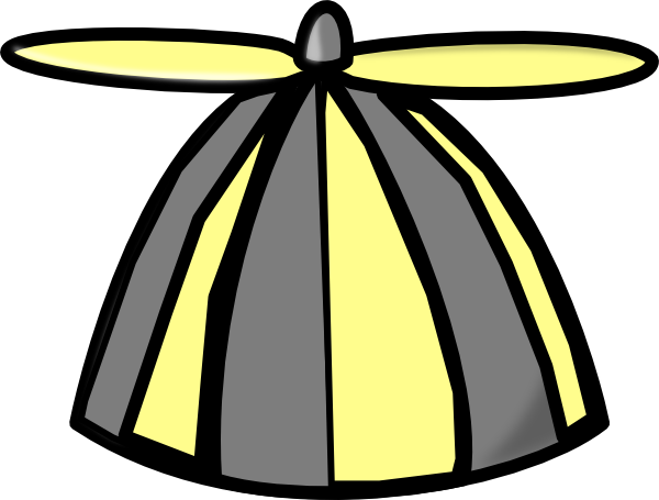 Yellow Gray Propellor Hat Clip Art at Clker.com - vector clip art ...