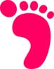 Right Pink Footprint Clip Art