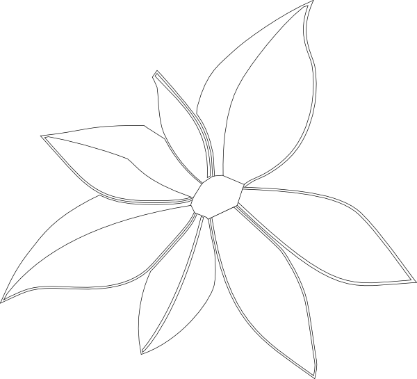 Flower Outline Imperfect Clip Art at Clker.com - vector clip art online