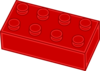 Red Lego Brick Clip Art