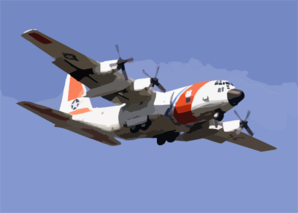 Hc-130 Aircraft From The U.s. Coast Guard Air Station Barbers Point, Hawaii, Performs A Homeland Security Flight Clip Art