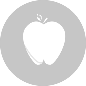 Gray Circle Apple Clip Art