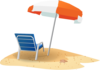 Beach Chair And Umbrella Clip Art
