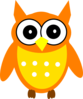 Orange Owl Clip Art