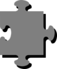 Grey Black Puzzle Clip Art