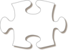 Jigsaw White Puzzle Piece Large Shadow Clip Art