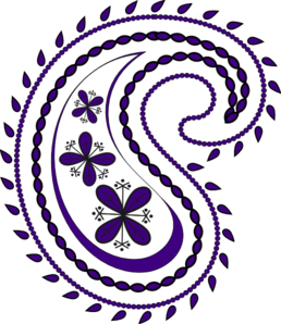 Purple Paisley2 Clip Art
