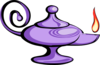 Lamp Aladdin Wishes Purple 02 Clip Art