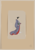 Lady Wearing Japanese Kimono Clip Art
