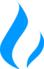 White And Blue Flame  Clip Art