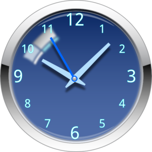 Glossy Blue Clock Clip Art