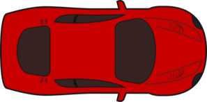 Red Sports Car Top View Clip Art