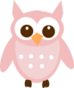 Light Pink Owl Clip Art