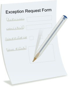 Exception Request Form Clip Art