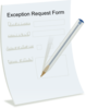 Exception Request Form Clip Art