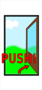 Sign Push The Door Clip Art