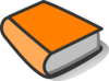 Orange Book Reading Clip Art