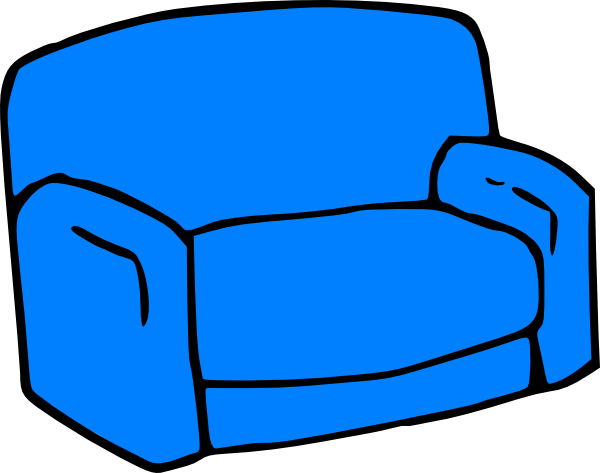 Blue Sofa Clip Art At Clker Com