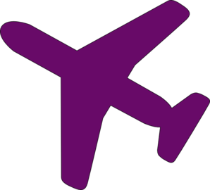 Purple Airplane Clip Art at Clker.com - vector clip art online, royalty