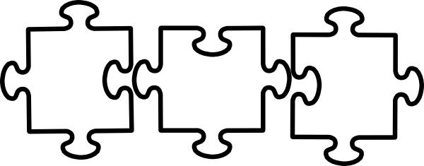 Black And White Jigsaw Clip Art at Clker.com - vector clip art online