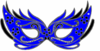 Royal Blue Masquerade Mask Clip Art