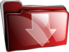 Red Download Folder Icon Clip Art