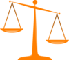 Scales Of Justice (orange) Clip Art