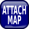 Blue Attach Map Square Button Clip Art
