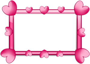 Pink Hearts Frame Clip Art