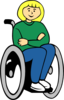 Girl In Wheelchair Clip Art