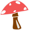 Red Top Mushroom No Letter Clip Art