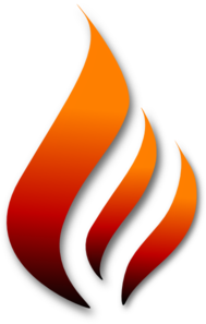Flame With Shadow Clip Art