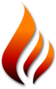 Flame With Shadow Clip Art