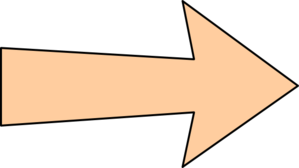 Orange Arrow With Thin Outline Clip Art