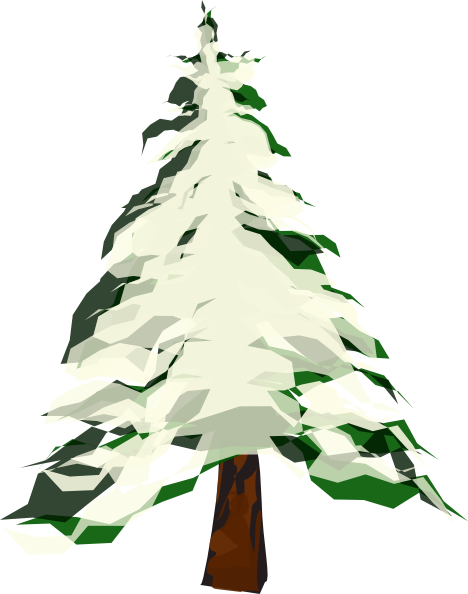 Tree With Snow Clip Art at Clker.com - vector clip art online, royalty