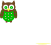 Pink And Green Owl Reverse Clip Art