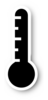 Black Thermometer Revised Clip Art
