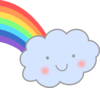 Cute Cloud With Rainbow Clip Art