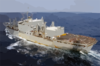 Uss Kitty Hawk Prepares To Pull Alongside The Combat Stores Ship Usns San Jose (t-afs 7) To Participate In An Underway Replenishment  (unrep). Clip Art