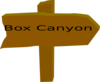 Box Canyon Trail Sign Clip Art