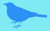 Bluebird On Green Clip Art