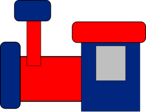 Red And Blue Cartoon Train Clip Art