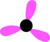 Magenta Flower Missing 3 Clip Art