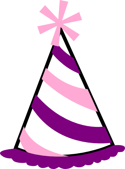 Pink And Purple Party Hat Clip Art at Clker.com - vector clip art